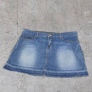 Bebe Y2K Denim Mini Skirt